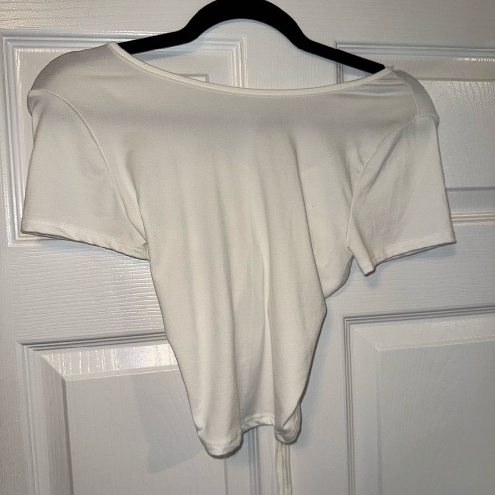 White Crop Top- Strappy back- bridal era- Never Worn- New with Tags
